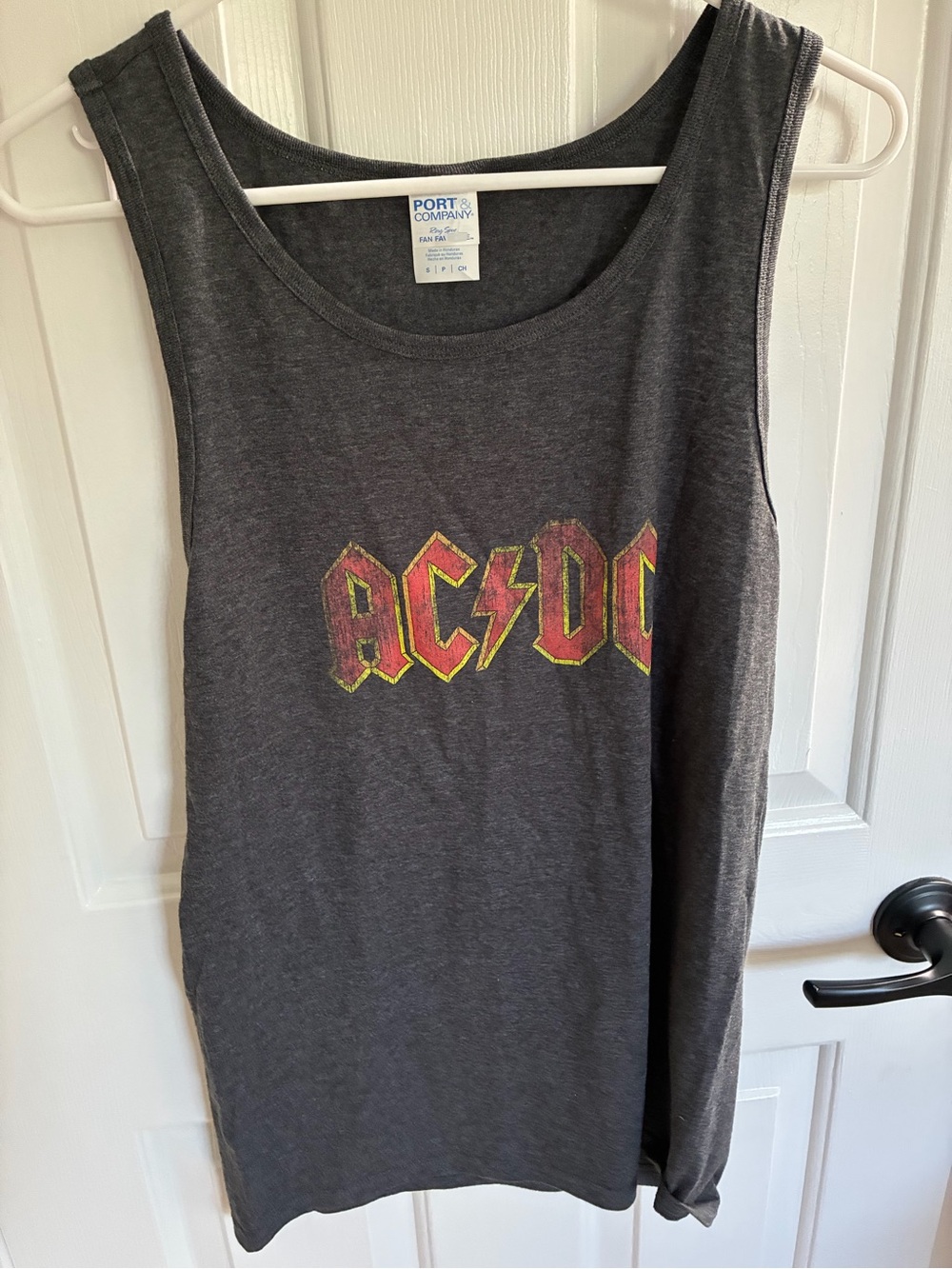 Charcoal AC/DC Graphic Tank Top Small